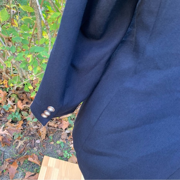 Vintage Navy long blazer 8  Women’s By Theomiles - Picture 7 of 13